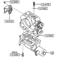 Idle air control assembly gasket 1993-1997 Ford Probe GT/Mx6/626  V6 2.5L